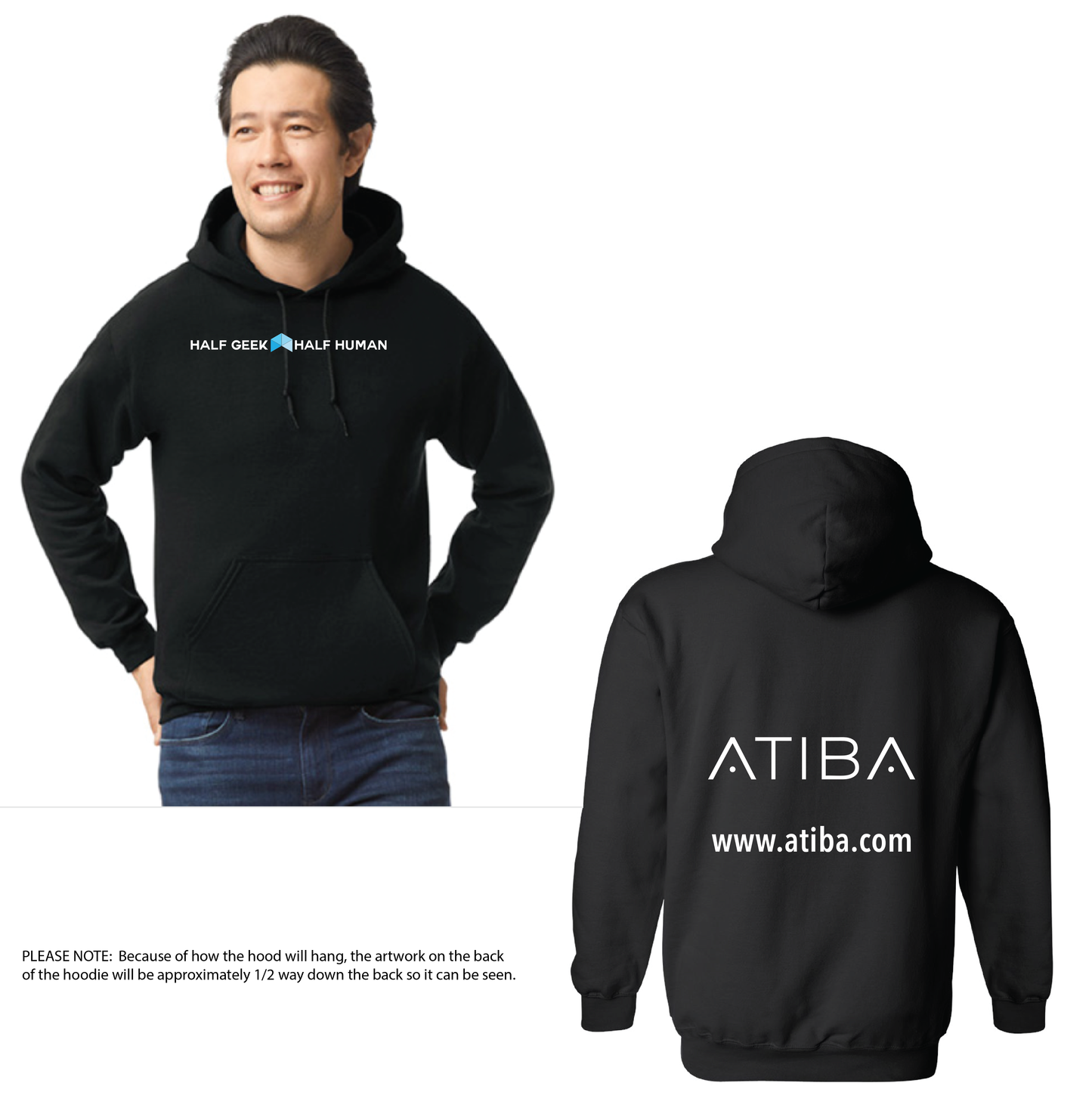 Atiba - UNISEX Horizontal Logo Hoodie