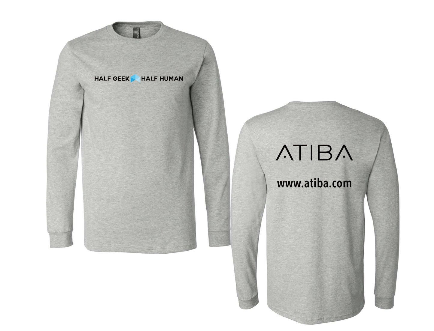 Atiba - UNISEX Horizontal Logo Long Sleeve Tee