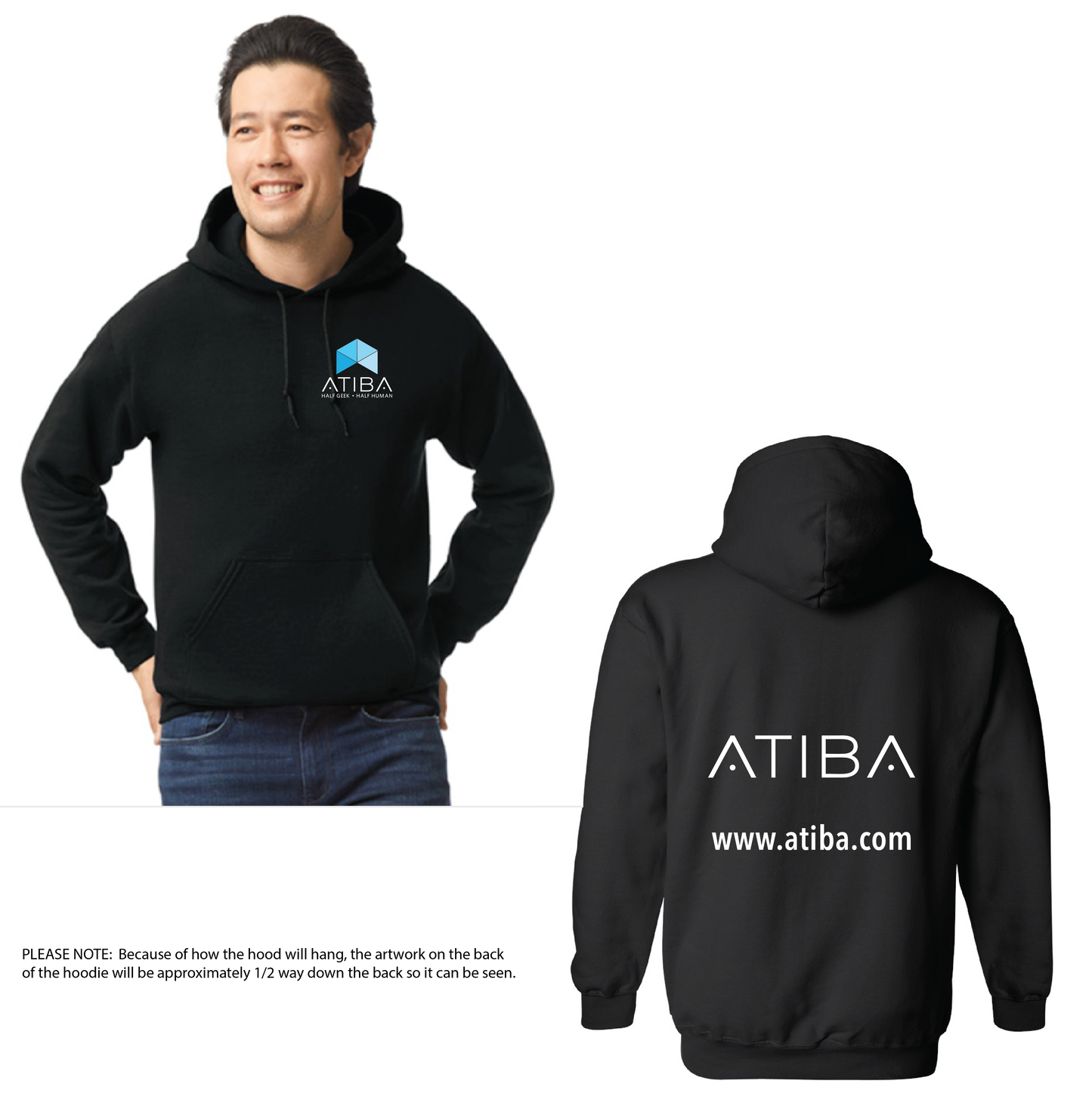 Atiba - UNISEX Full Logo Hoodie